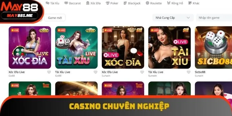 Sòng bài May88 chân thực, sống động như thực với độ truyền tải cao